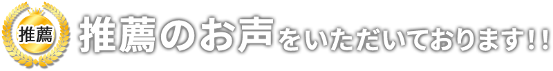 推薦のお声をいただいております
